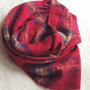 Plaid Acrylic Infinity Scarf (OS)